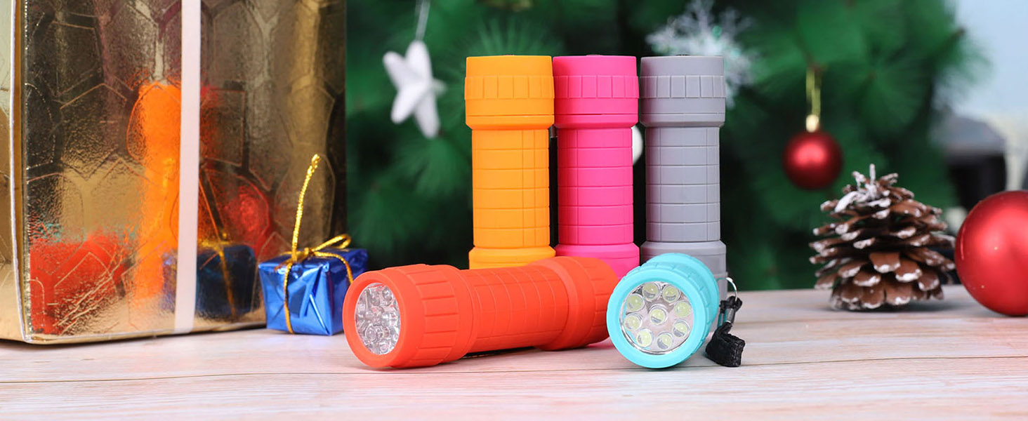 FASTPRO 10-Pack, 9-LED Mini Flashlight Set, AAA Batteries are
